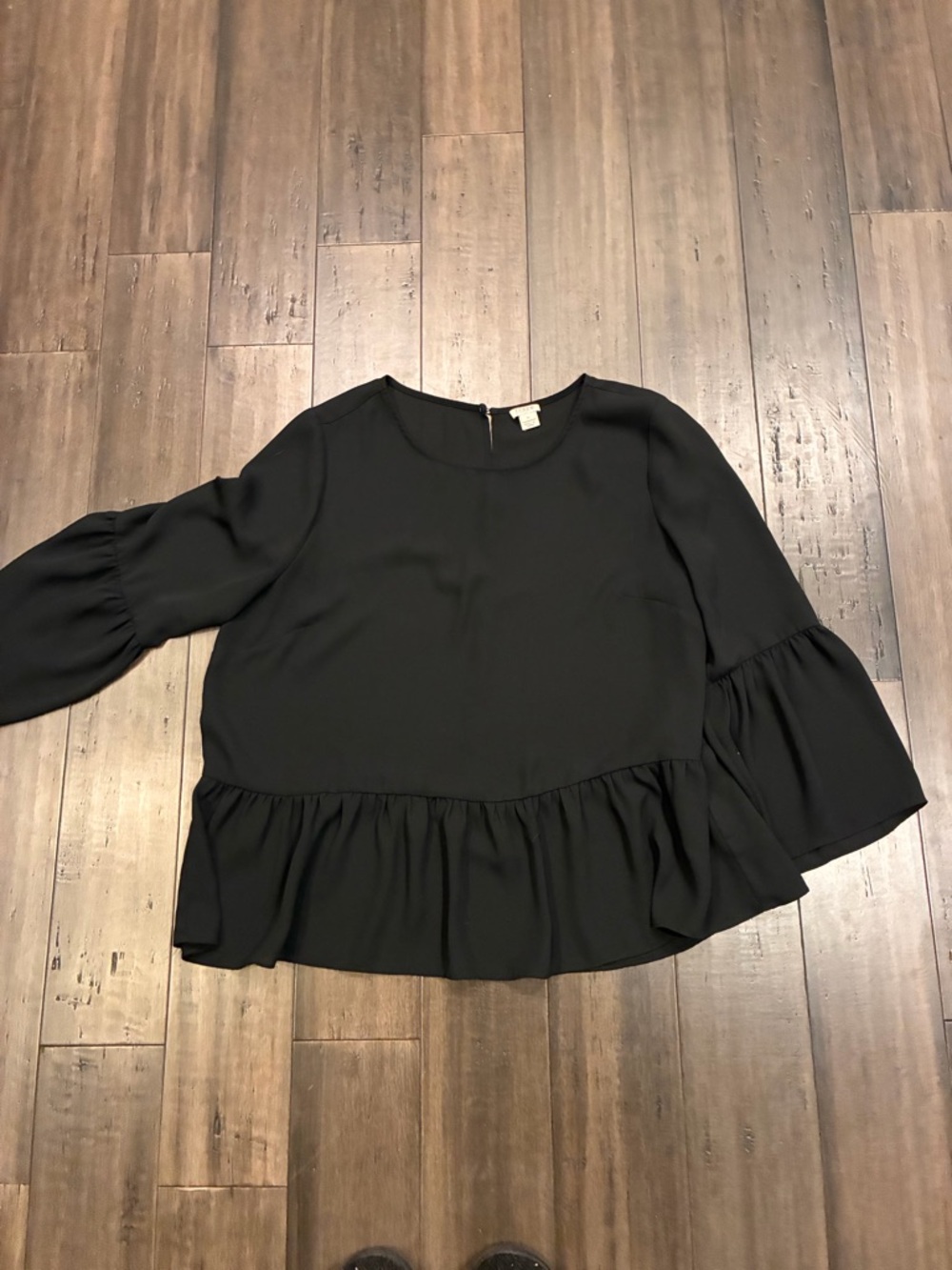 J Cree Women’s Black Peplum Blouse size  XL